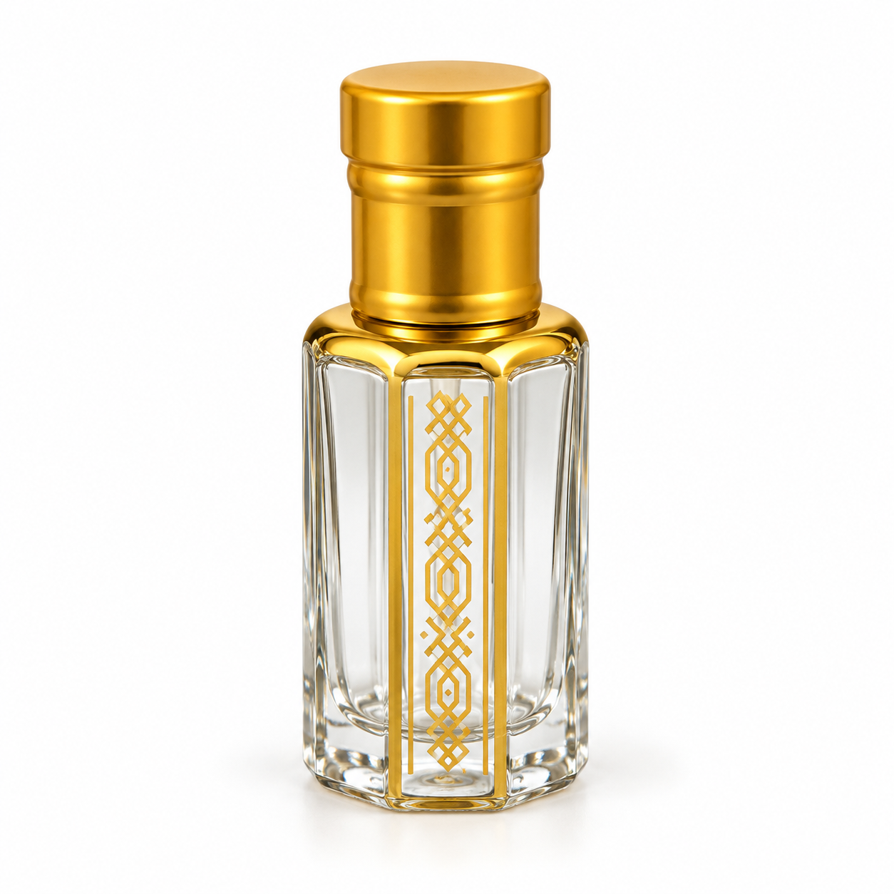 12ml gold print D1 glass roller oil bottle with gold cap – Phase Aromatics wholesale UK