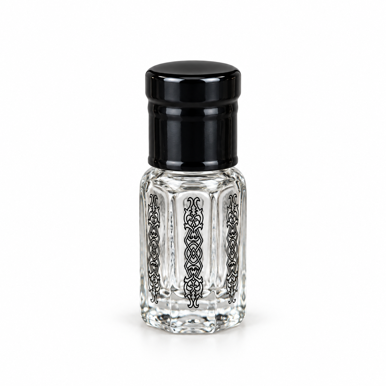 3ml black print glass roller oil bottle with black cap – Phase Aromatics wholesale UK