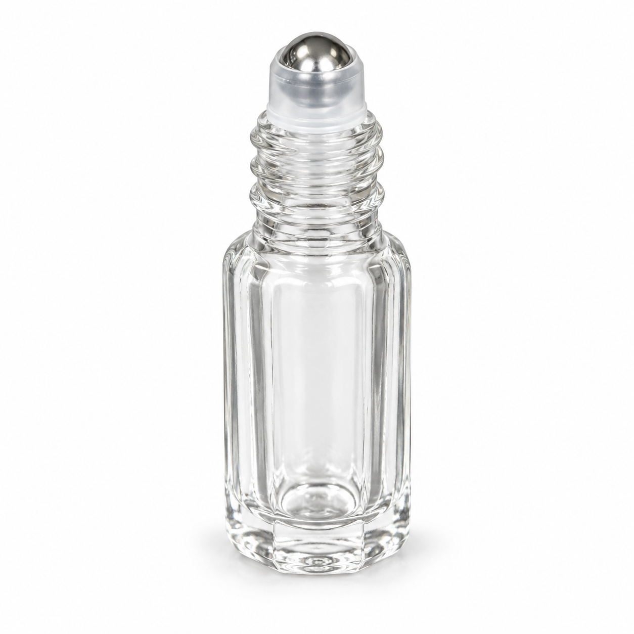 3ml clear glass roller oil bottle with exposed rollerball